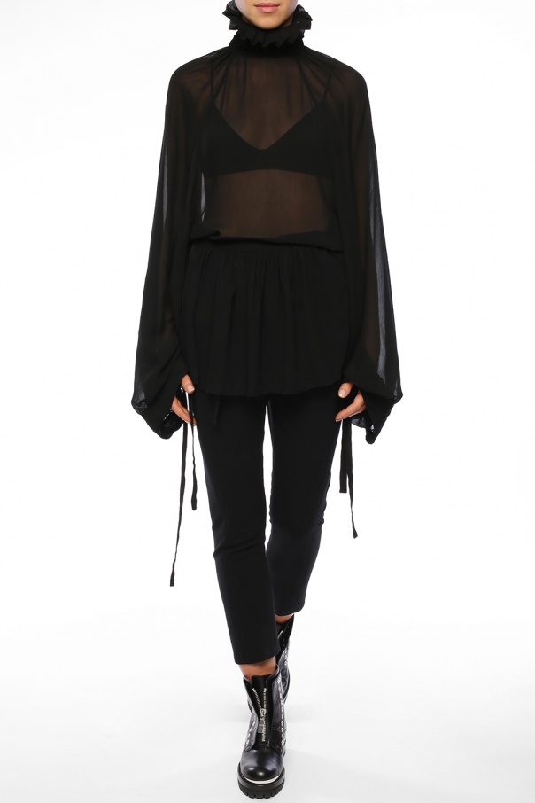 Ann Demeulemeester Band collar oversize top Women's Clothing Vitkac